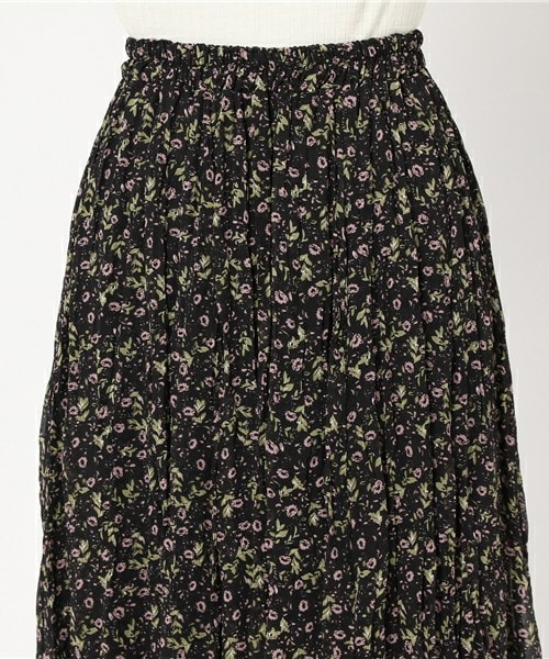 archives（アルシーヴ）の「花柄ワッシャープリーツスカート（スカート・レディース・ブラック/イエロー/レッド・MEDIUM）」の7枚目の写真