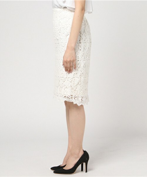 archives（アルシーヴ）の「レースタイトスカート（スカート・レディース・オフホワイト/ブラック/グレー・MEDIUM）」の5枚目の写真