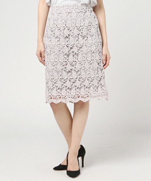 archives（アルシーヴ）の「レースタイトスカート（スカート・レディース・オフホワイト/ブラック/グレー・MEDIUM）」の3枚目の写真