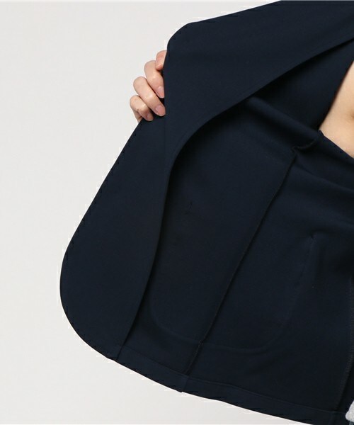 FRAPBOIS（フラボア）の「リブレザーhalf（テーラードジャケット・レディース・グリーン/ネイビー・1/2）」の10枚目の写真