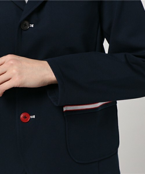 FRAPBOIS（フラボア）の「リブレザーhalf（テーラードジャケット・レディース・グリーン/ネイビー・1/2）」の7枚目の写真