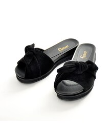 flower | easy ribbon sandal～ｲｰｼﾞｰﾘﾎﾞﾝｻﾝﾀﾞﾙ(サンダル)