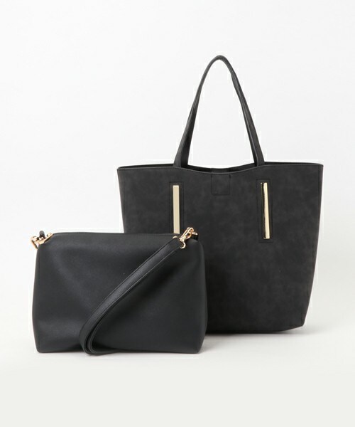 INTERPLANET（インタープラネット）の「ヌバック調リバーシブルトート（トートバッグ・レディース・ライトグレー/ダークグレー/ピンク・フリー）」の2枚目の写真