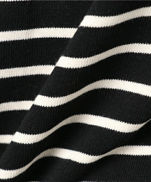 INTERPLANET（インタープラネット）の「フレアスレーブボーダーカットソー（Tシャツ/カットソー・レディース・オフホワイト/ブラック・FREE）」の10枚目の写真