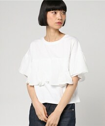 actuel | ラッフル切替カットソー(Tシャツ/カットソー)
