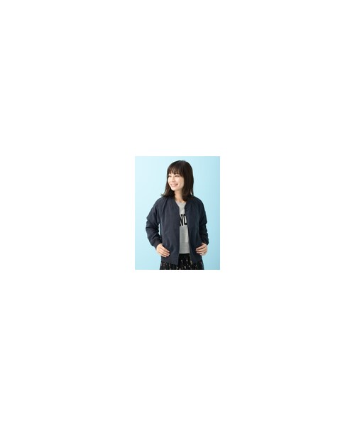 Green Parks(グリーンパークス)の「【Special Price】chocol raffine robe スエード風ブルゾン(ジャケット/アウター・ピンク/カーキ/ネイビー・F)」の4枚目の写真