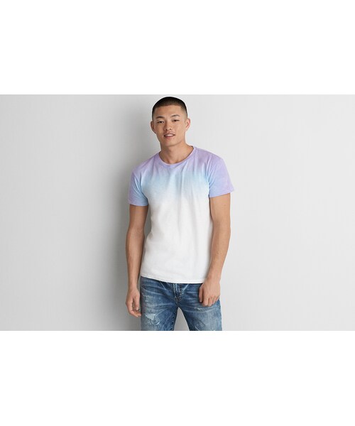 American Eagle（アメリカンイーグル）の「AEOショートスリーブタイダイTシャツ（Tシャツ/カットソー・メンズ・フリートネイビー/シーフォームサーフ/パープルウォッシュ/レッド・XS/S/M/L/XL/XXL/XXXL）」の4枚目の写真