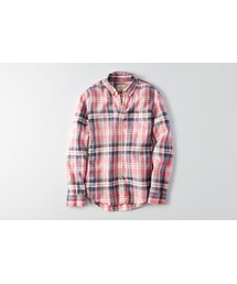 American Eagle | AEOプラッドリネンコットンシャツ(シャツ/ブラウス)
