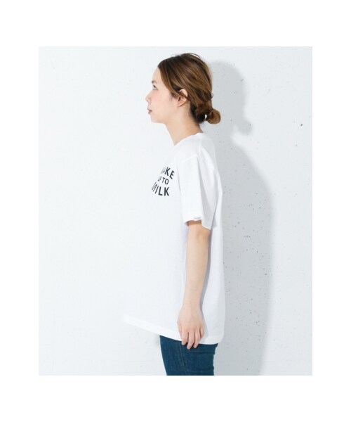 UR SELECT(ユーアールセレクト)の「Wake Up To Milk T-SHIRTS(その他・レディース・White・one)」の4枚目の写真