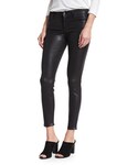 7 For All Mankind | 7 For All Mankind The Ankle Skinny Coated Jeans, Black(Denim pants)