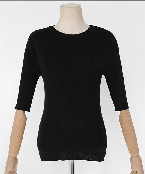 DHOLIC（ディーホリック）の「4COLORSスリムフィットニットTシャツ（Tシャツ/カットソー・レディース・FREE）」の2枚目の写真