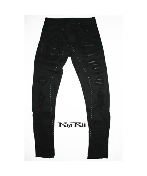 KMRii（ケムリ）の「KMRii ・ケムリ・CRUSH SKINNY PANTS-07・ブラック