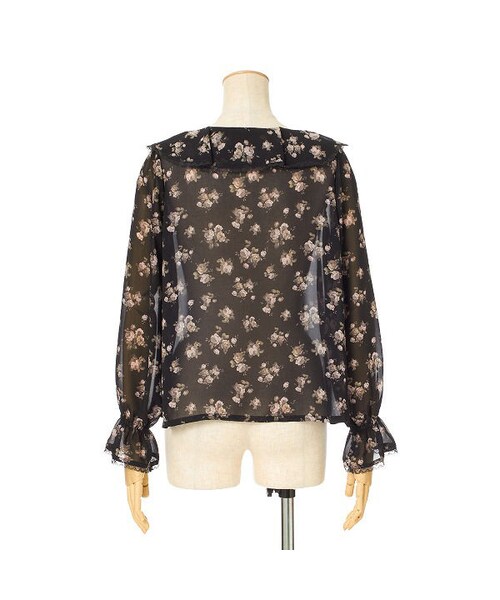 an another angelus（アンアナザーアンジェラス）の「アンティークローズ柄ラッフル衿ブラウス/an another angelus（シャツ/ブラウス・レディース・その他）」の5枚目の写真