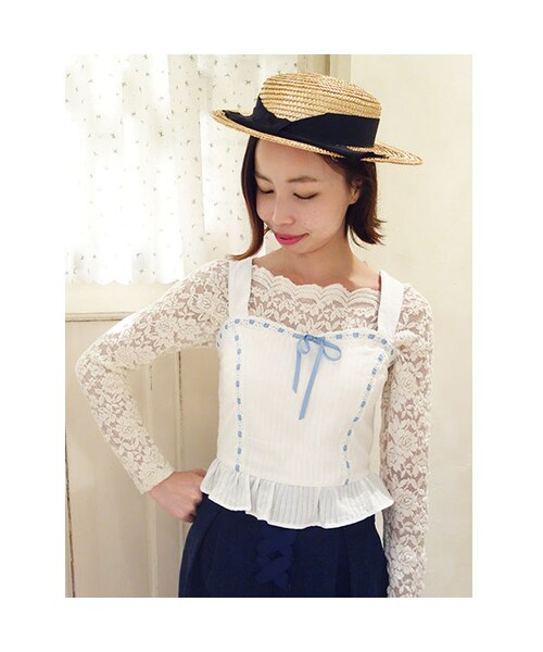 F i.n.t（フィント）の「はしごレース使いビスチェ/F i.n.t（シャツ/ブラウス・レディース・その他）」の2枚目の写真