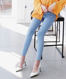 DHOLIC | フレイドヘムローライズスキニーデニムパンツ(デニムパンツ)