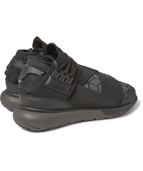 Y-3（ワイスリー）の「Y-3 Qasa Leather-Trimmed Neoprene Sneakers（スニーカー・メンズ・Black・UK10/UK10.5/UK11/UK12/UK6/UK7/UK7.5/UK8/UK8.5/UK9/UK9.5）」の7枚目の写真