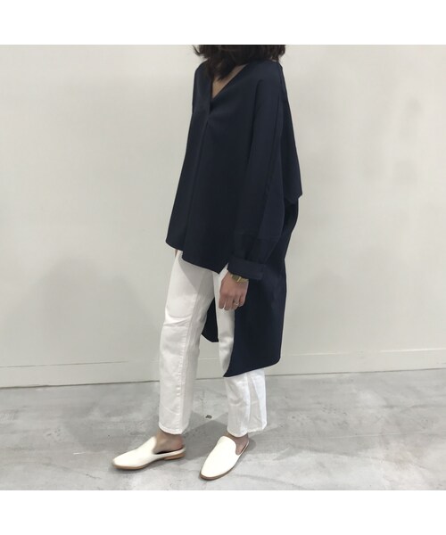 copine（コピン）の「Vネックアシンメトリープルオーバー(3color)【クリックポスト対象商品】（Tシャツ/カットソー・レディース・その他）」の7枚目の写真