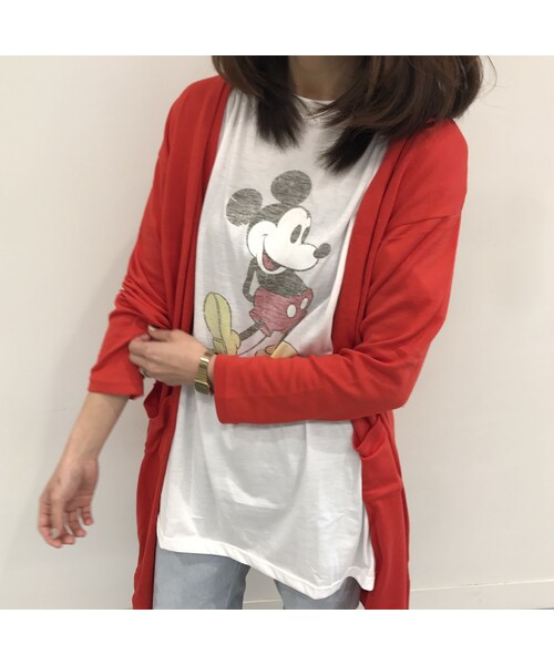 copine（コピン）の「再・再入荷！ミッキープリントロングTシャツ(4color)【クリックポスト対象商品】（Tシャツ/カットソー・レディース・その他）」の12枚目の写真