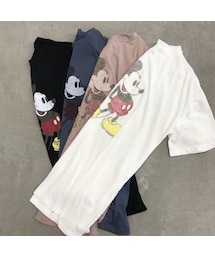 copine | 再・再入荷！ミッキープリントロングTシャツ(4color)【クリックポスト送料無料】(Tシャツ/カットソー)