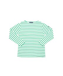 SAINT JAMES | SAINT JAMES　OUESSANT NEIGE/IRLANDE(白/緑)【正規取扱品】(Tシャツ/カットソー)