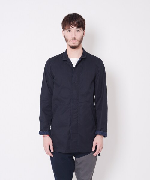 VIRGOwearworks（ヴァルゴウェアワークス）の「Aaron shop coat ショップコート（ジャケット/アウター・メンズ・NATURAL/NAVY/BLACK・2/3/4）」の3枚目の写真