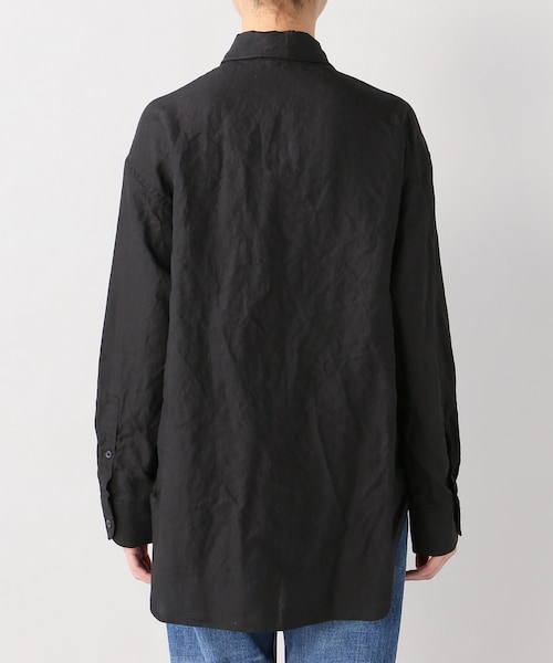 美品 ドゥーズィエムクラス KUTA LINEN オーバーサイズ シャツ 黒 Deuxieme Classe（ドゥーズィエムクラス）の「KUTA LINEN シャツ