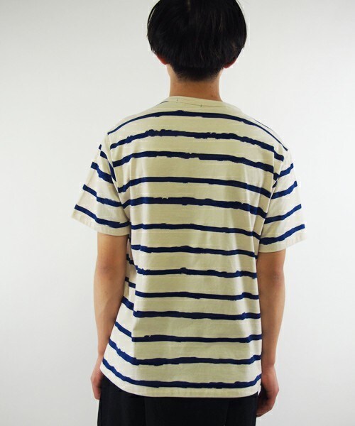 FRAPBOIS（フラボア）の「レイヤーボーダー（Tシャツ/カットソー・メンズ・ホワイト/クリーム・2/3）」の9枚目の写真