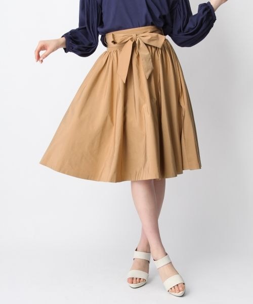 Andemiu（アンデミュウ）の「STYLEセレクトフレアスカート（スカート・ピンク/ベージュ/イエロー/ネイビー）」の2枚目の写真