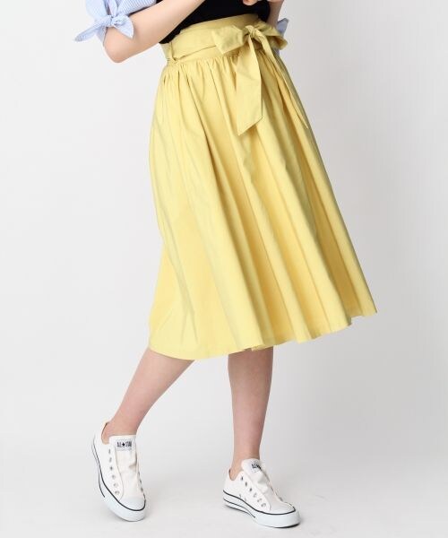 Andemiu（アンデミュウ）の「STYLEセレクトフレアスカート（スカート・ピンク/ベージュ/イエロー/ネイビー）」の9枚目の写真