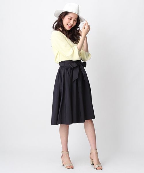 Andemiu（アンデミュウ）の「STYLEセレクトフレアスカート（スカート・ピンク/ベージュ/イエロー/ネイビー）」の13枚目の写真