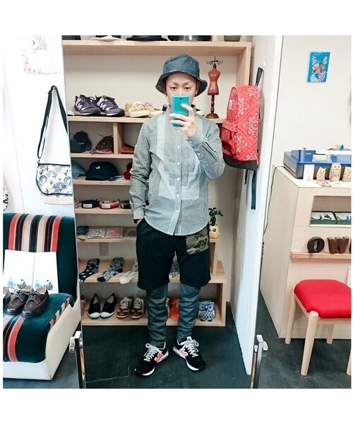 ツーピース ベストシャツ ハーフパンツ モノトーン シック 大人 セール】 バンダナ柄プリント ハーフパンツ(ベビーサイズ