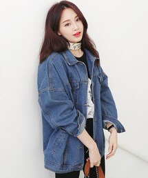 DHOLIC | 2COLORSオーバーサイズデニムジャケット(デニムジャケット)