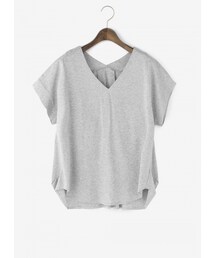 PLST - プラステ 異素材カットソー PLST（プラステ）の「【先行販売】シルケット天竺前後Vネック
