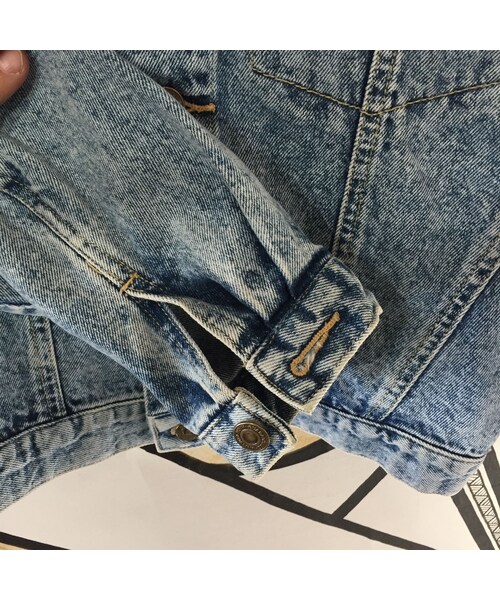 キュウリガン(キュウリガン)の「【人気】90s ケミカルデニムジャケット(その他アウター・レディース・その他)」の4枚目の写真