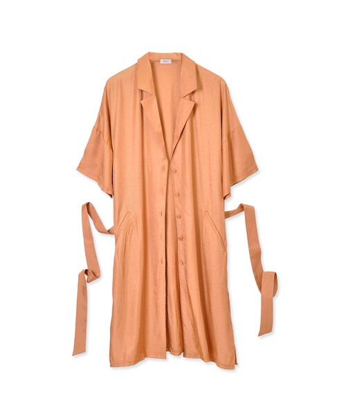 flower（フラワー）の「classy satin gown ～ｸﾗｯｼｨｻﾃﾝｶﾞｳﾝ（カーディガン/ボレロ・レディース・pink/orange・FREE）」の2枚目の写真