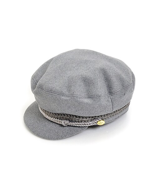 flower（フラワー）の「marine casquette～ﾏﾘｰﾝｷｬｽｹｯﾄ（キャスケット・レディース・black/gray・FREE）」の2枚目の写真