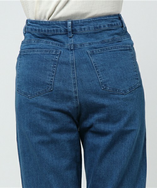 archives（アルシーヴ）の「フレイドヘムストレートデニムパンツ（デニムパンツ・レディース・ブラック/ロイヤルブルー・SMALL/MEDIUM）」の7枚目の写真