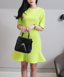 DHOLIC | ソフトタッチフレアヘムミニワンピース(ワンピース)