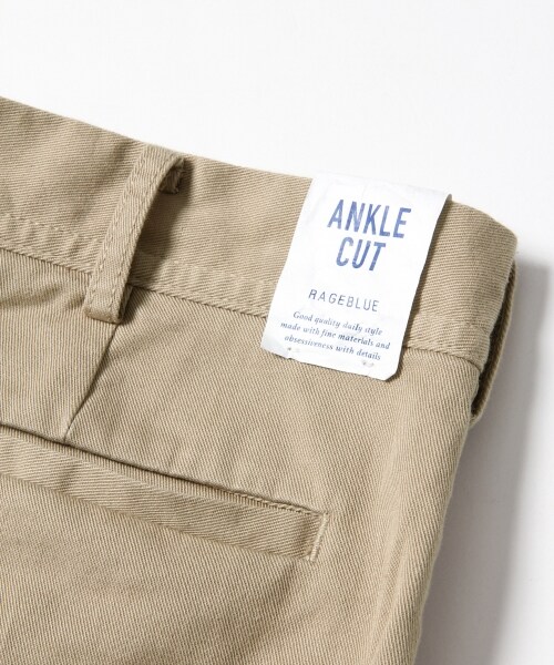 RAGEBLUE（レイジブルー）の「ストレッチチノアンクルパンツ（パンツ・ホワイト/ブラック/ベージュ/ブラウン/ネイビー）」の12枚目の写真