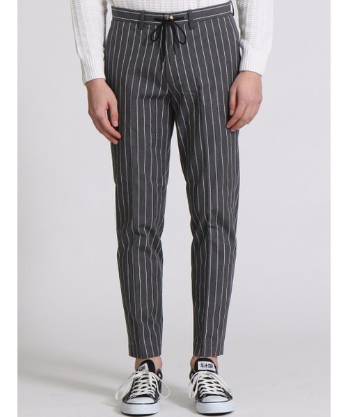 ABAHOUSE（アバハウス）の「ストライプイージーパンツ（パンツ・メンズ・グレー/ネイビー・44/46/48）」の2枚目の写真