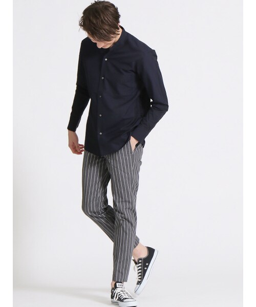 ABAHOUSE（アバハウス）の「ストライプイージーパンツ（パンツ・メンズ・グレー/ネイビー・44/46/48）」の9枚目の写真