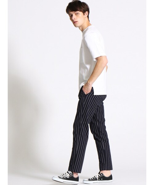 ABAHOUSE（アバハウス）の「ストライプイージーパンツ（パンツ・メンズ・グレー/ネイビー・44/46/48）」の10枚目の写真