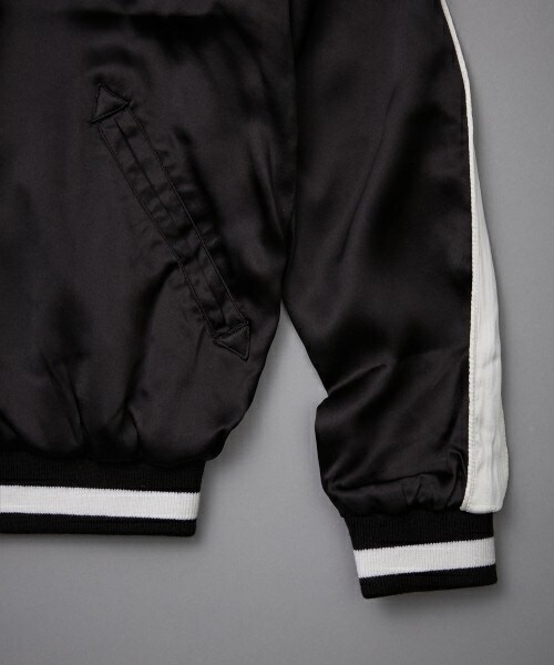 603（ロクマルサン）の「603 シルクスカジャン（ブルゾン・メンズ・ホワイト/ブラック/ブルー/ワイン・MEDIUM/LARGE）」の9枚目の写真