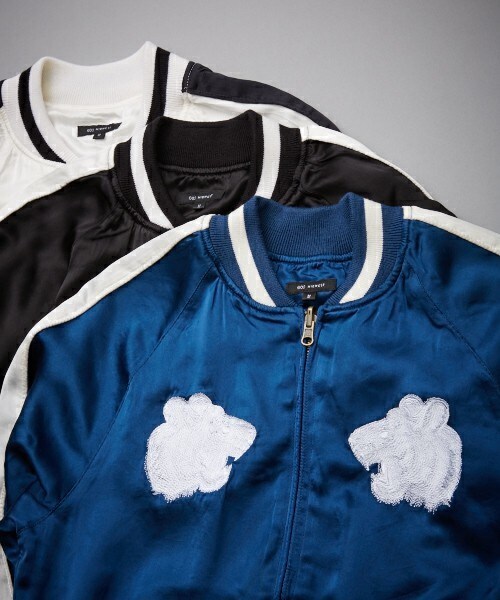 603（ロクマルサン）の「603 シルクスカジャン（ブルゾン・メンズ・ホワイト/ブラック/ブルー/ワイン・MEDIUM/LARGE）」の13枚目の写真