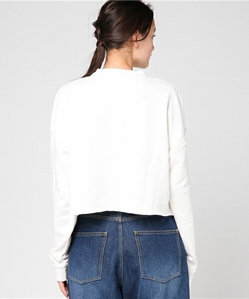 archives（アルシーヴ）の「裏毛BIGプルオーバー（Tシャツ/カットソー・レディース・オフホワイト/ブラック/ピンク・MEDIUM）」の6枚目の写真