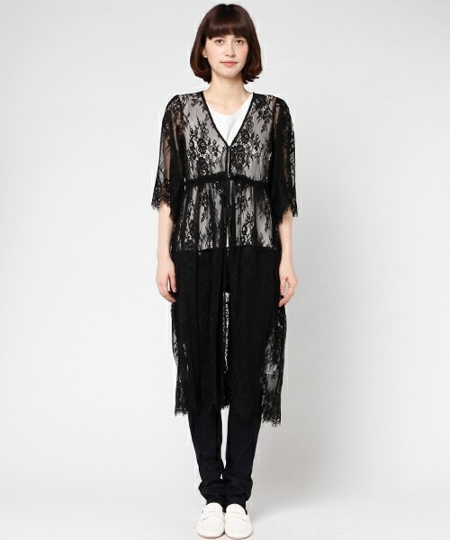 archives（アルシーヴ）の「レースガウン（ワンピース・レディース・オフホワイト/ブラック/シルバーグレー・MEDIUM）」の4枚目の写真
