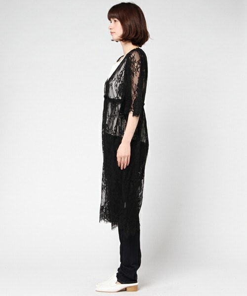 archives（アルシーヴ）の「レースガウン（ワンピース・レディース・オフホワイト/ブラック/シルバーグレー・MEDIUM）」の5枚目の写真