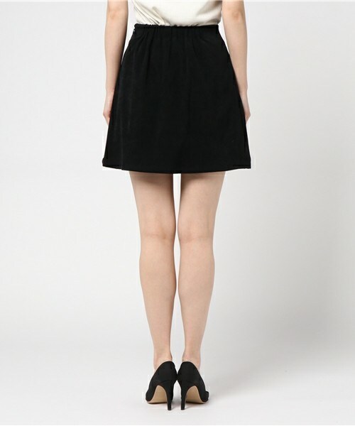 archives（アルシーヴ）の「ピーチタッチフレアスカート（スカート・レディース・ブラック/ベージュ/マスタード・MEDIUM）」の6枚目の写真