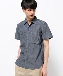 HOUSTON |  【HOUSTON】 シャンブレーワークシャツ(シャツ/ブラウス)