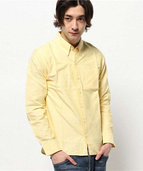 JOEY FACTORY（ジョーイファクトリー）の「【JOEYFACTORY】 OXFORD　B/D　SHIRTS（シャツ/ブラウス・メンズ・ホワイト/ブラック/グリーン/サックスブルー/ブルー系その他/イエロー/ピンク・MEDIUM/LARGE/X-LARGE）」の6枚目の写真